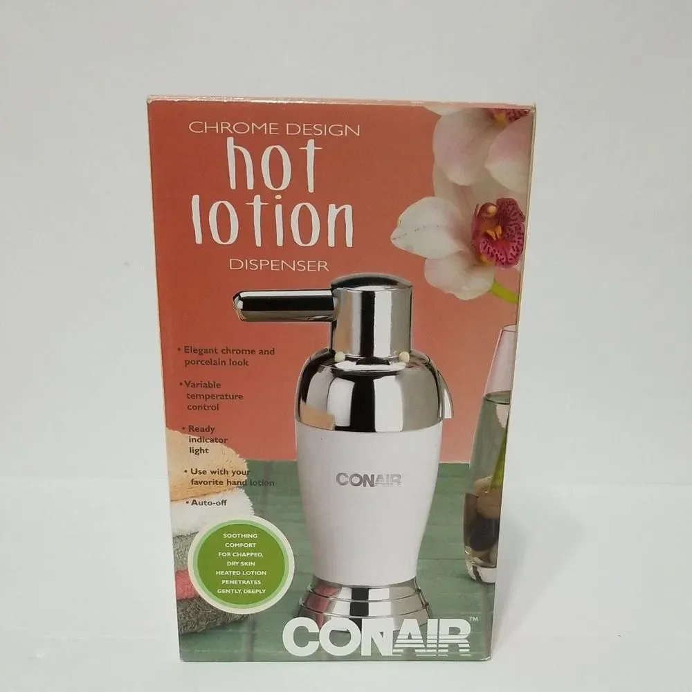 Conair Chrome And White Design Hot Lotion Dispenser HLD31 New‎ In Open Box